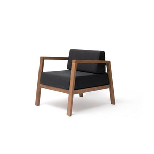 Blinde Design A28 28-Inch Teak Wood Chair in Sooty Black