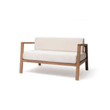 Blinde Design Sit L52 52-Inch Teak Wood Sofa Chair in Canvas