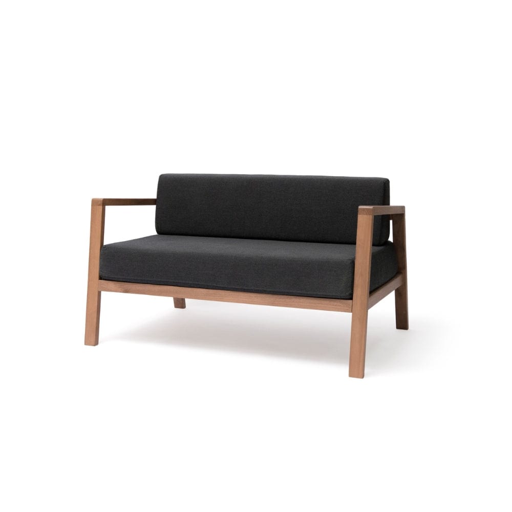 Blinde Design Sit L52 52-Inch Teak Wood Sofa Chair in Sooty