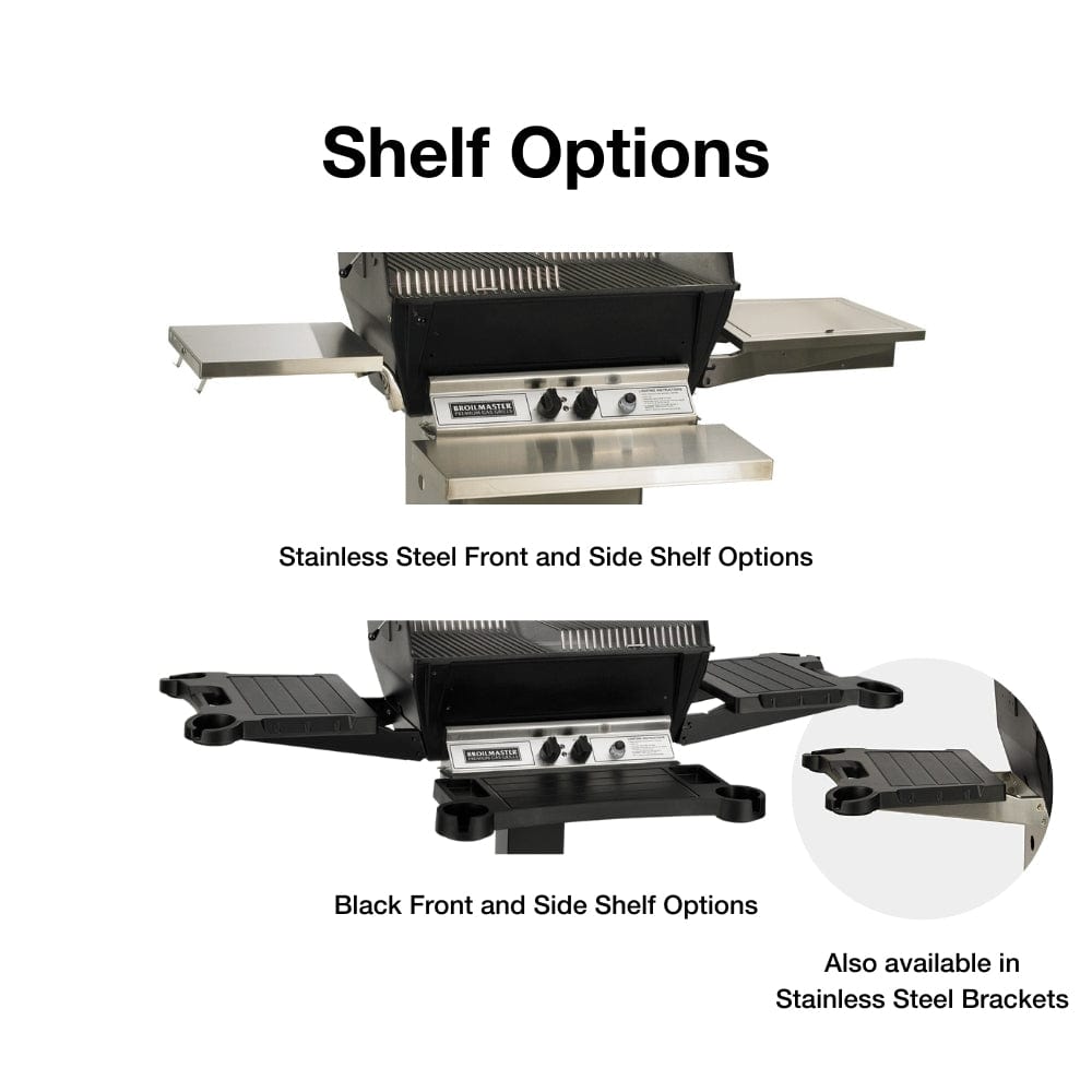 broilmaster shelf options - angle view