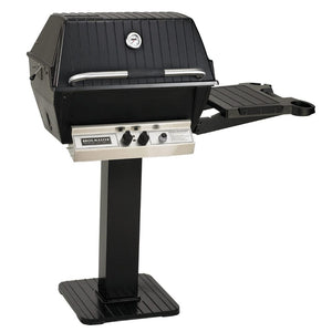 broilmaster p3x cast aluminum gas grill with black post and base