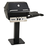 broilmaster p3x cast aluminum gas grill with black post and base - close-up view