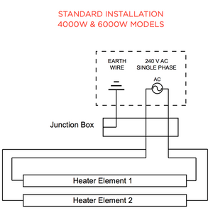 Bromic Tungsten Electric Heater Wiring Diagram for Dual Element