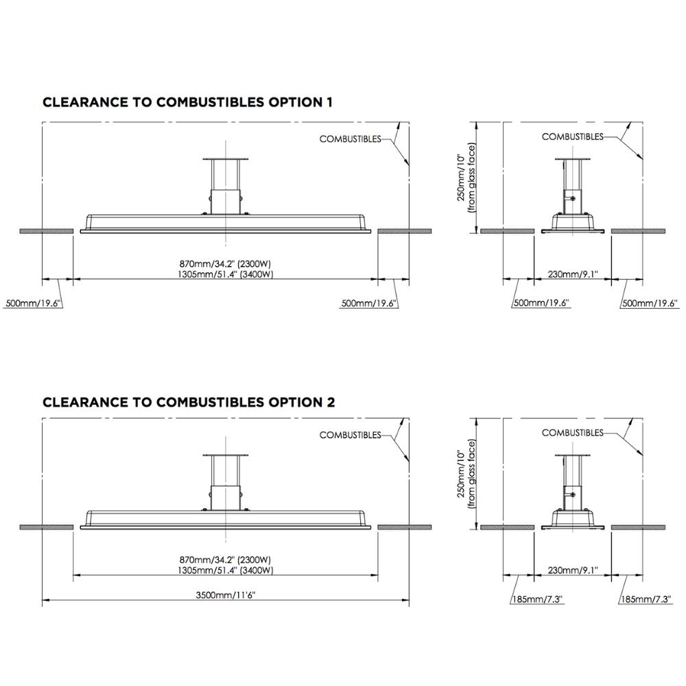 Bromic Platinum Smart-Heat Electric Patio Heater Low Clearance to Combustibles