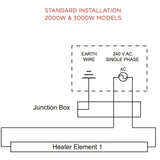 Bromic Tungsten Electric Heater Wiring Diagram for Single Element
