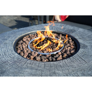 Direct Wicker 40-Inch Round LP Fire Pit Table PAG-2181-GR Top View