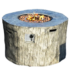 Direct Wicker 40-Inch Round LP Fire Pit Table PAG-2181-GR