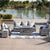 Direct Wicker Dark Gray Sofa Set With Fire Pit Coffee Table Media 1 of 6