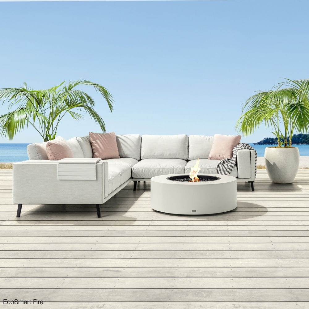 EcoSmart Fire Ark 40 Round Concrete Gas Fire Pit Table