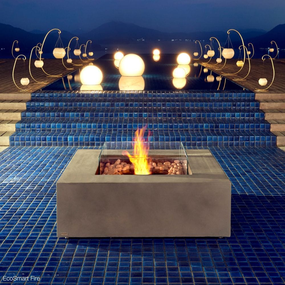 ストーブ EcoSmart Fire Lantern Outdoor ECOSMART FIRE Linear Curved 65 Fire Pit | ESF.B.FPK.LC.65.I