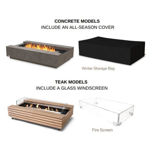 ecosmart fire cosmo fire pit table with cover or fire screen