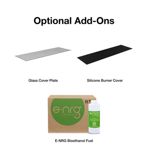 Optional Add-On: Cover Plate, Burner Cover and e-nrg bioethanol fuel