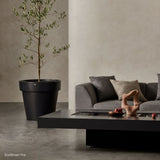EcoSmart Fire Gin 90 Low Rectangular Fire Pit Table in japandi living room