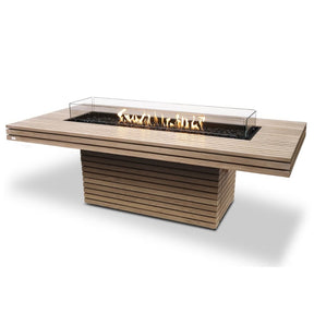 EcoSmart Fire Gin 90 Rectangular Dining Height Fire Pit Table