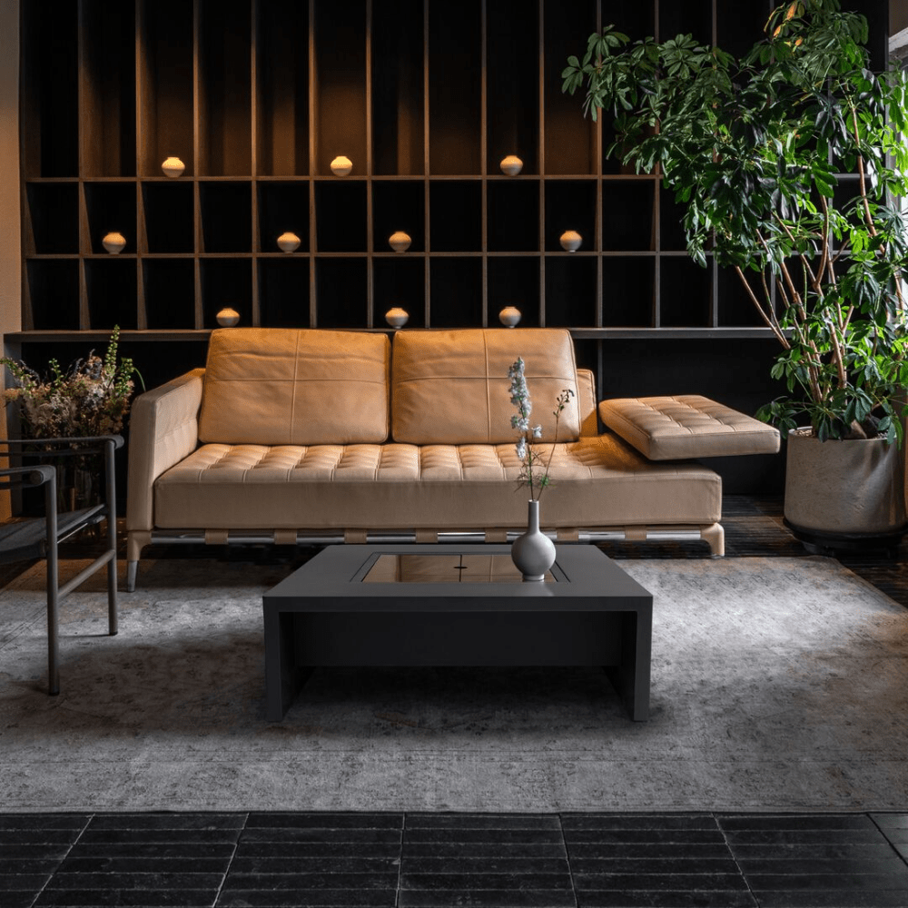 EcoSmart Fire Mojito 40-Inch Square Fire Pit Table at Private Residence