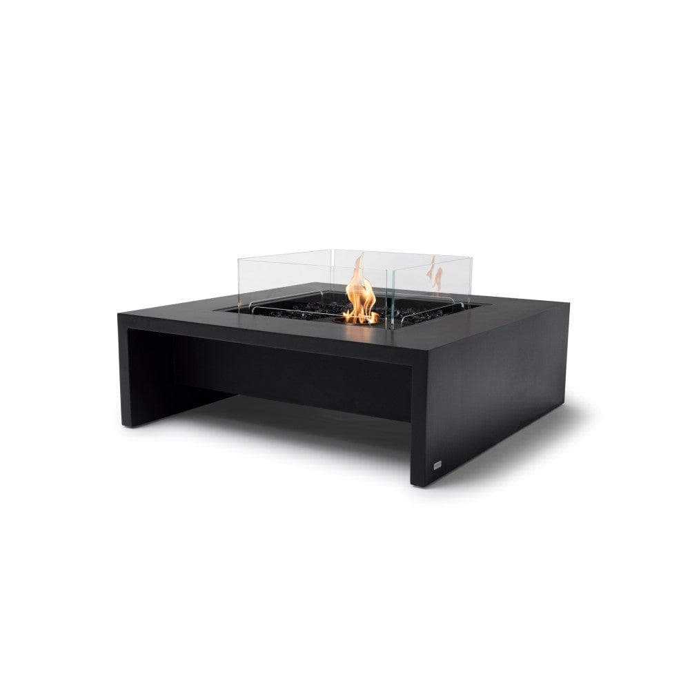 EcoSmart Fire Mojito 40-Inch Square Fire Pit Table in Graphite with Fire Screen
