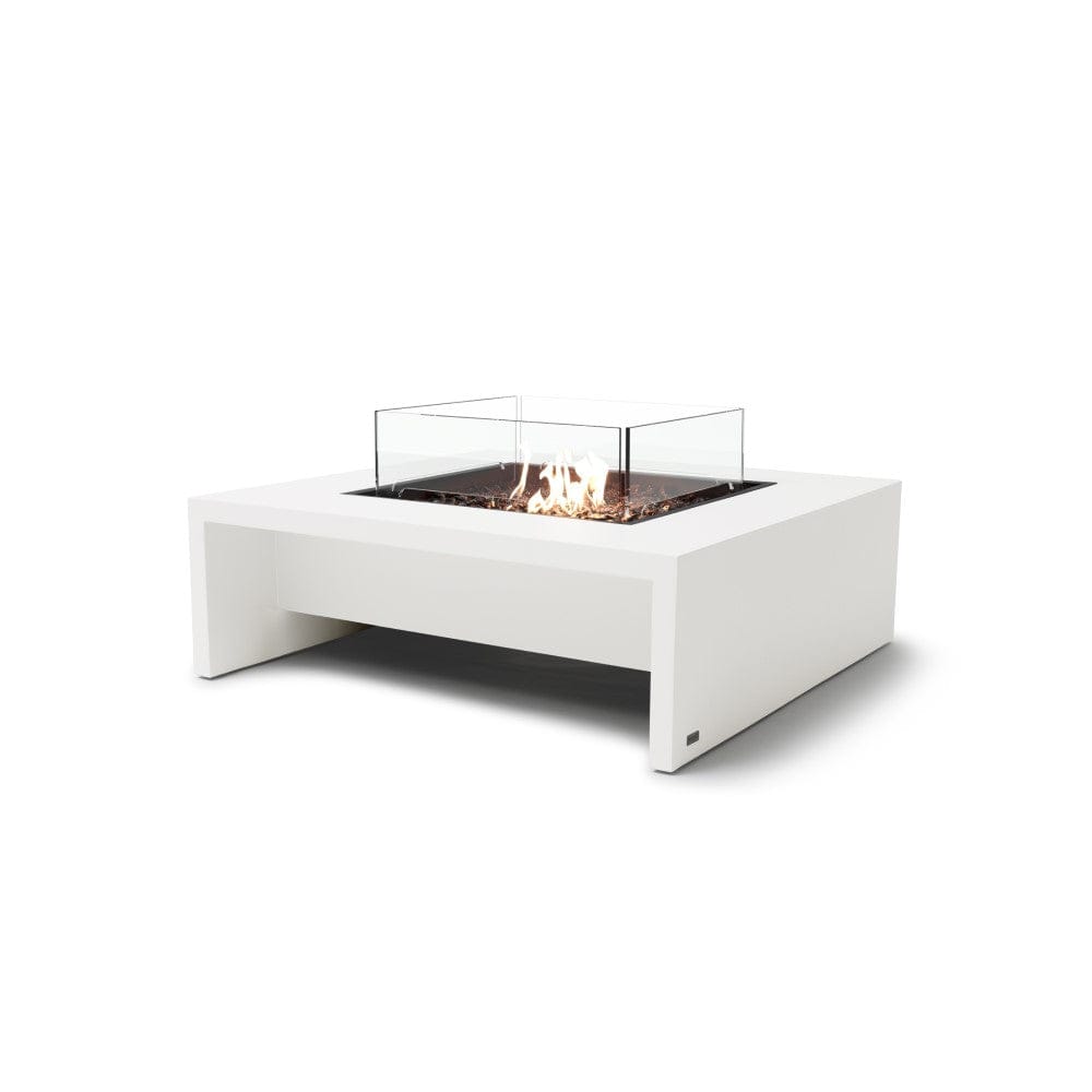 EcoSmart Fire Mojito 40-Inch Square Fire Pit Table in Bone with Fire Screen