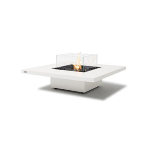 EcoSmart Fire Vertigo 50-Inch Square Fire Pit Table in Bone with Fire Screen