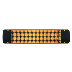 Eurofase 1500w black infrared electric heater with admiral decor plate