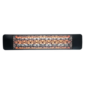 Eurofase 1500w black infrared electric heater with astra decor plate