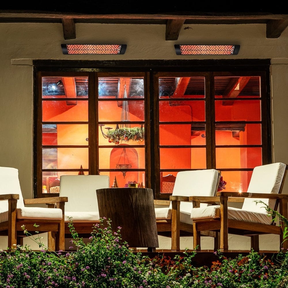 Eurofase 1500W 39&quot; Infrared Electric Heater wall mounted on a patio
