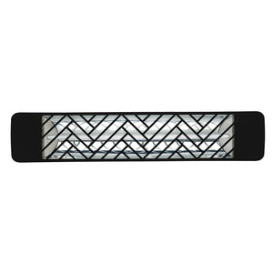 Eurofase 1500w black infrared electric heater with chevron decor plate