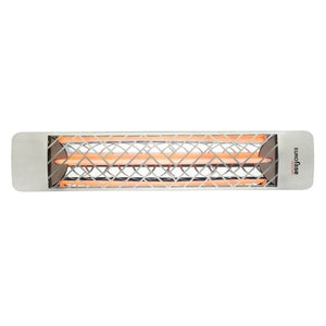 Eurofase 1500w stainless steel infrared electric heater with chevron decor plate