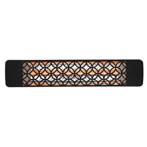 Eurofase 1500w black infrared electric heater with clover decor plate