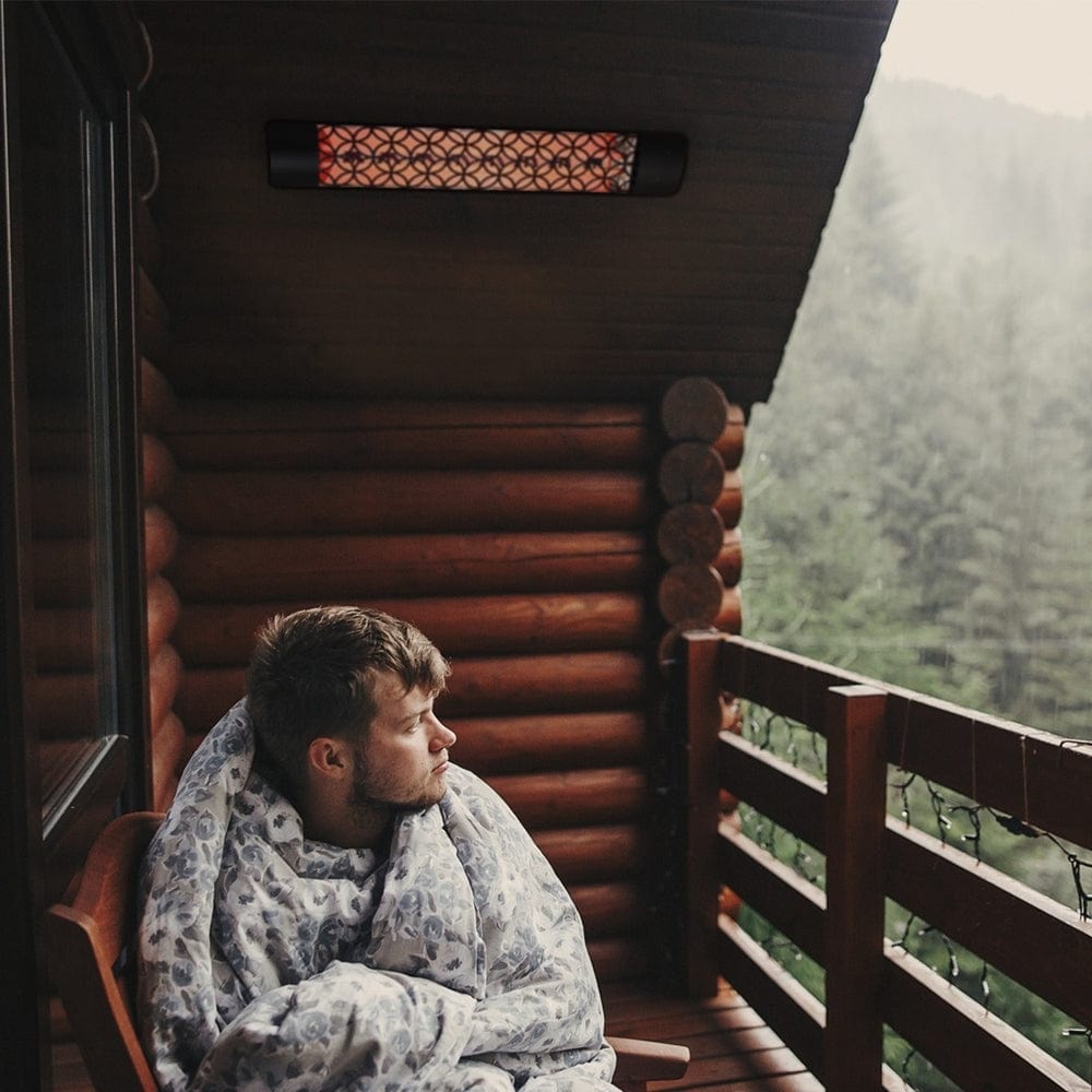 Eurofase 1500W 39&quot; Infrared Electric Heater in a mountain lodge