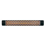 Eurofase 3000W 61-Inch Single Element Electric Heater with Clover Decor Plate in Black - angle view