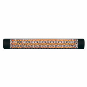 Eurofase 3000W 61-Inch Single Element Electric Heater with Astra Decor Plate in Black - angle view
