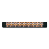 Eurofase 3000W 61-Inch Single Element Electric Heater with Brix Decor Plate in Black - angle view