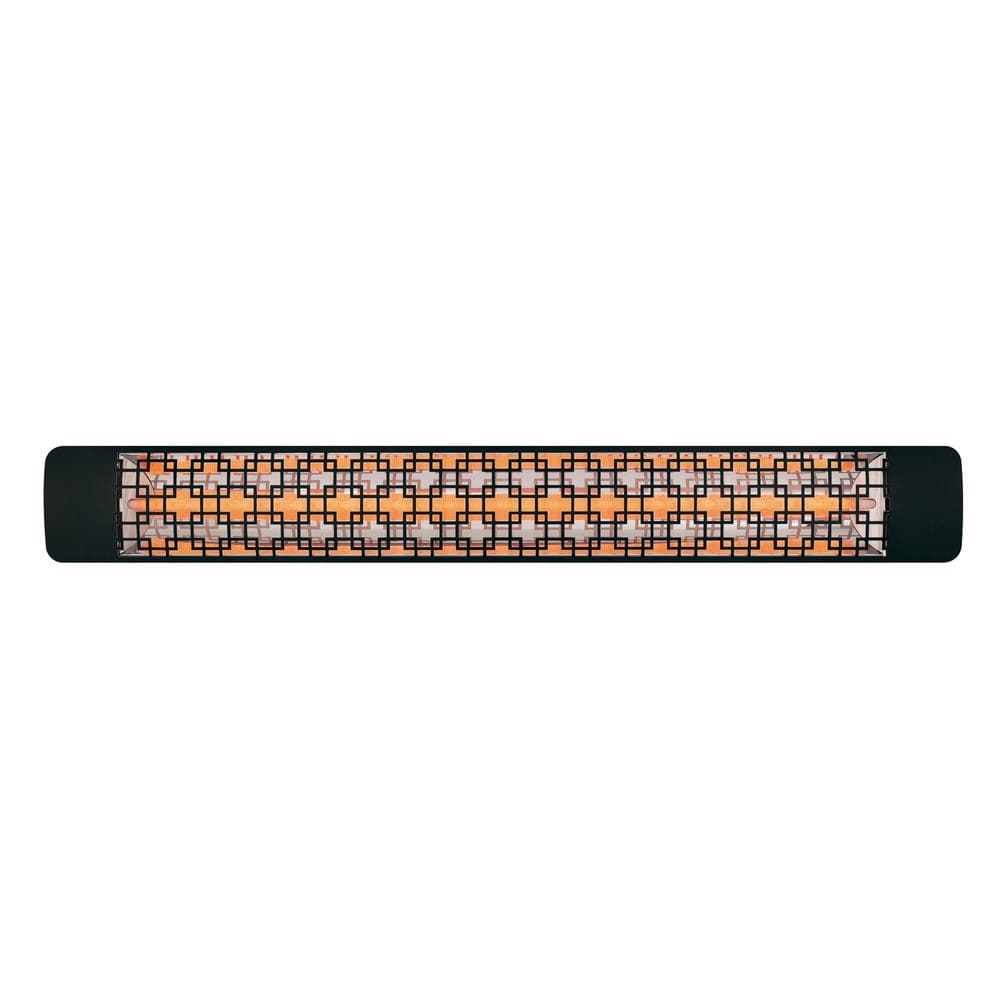 Eurofase 3000W 61-Inch Single Element Electric Heater with Brix Decor Plate in Black - angle view