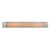 Eurofase 3000W 61-Inch Single Element Electric Heater with Chevron Decor Plate in Stainless Steel - angle view