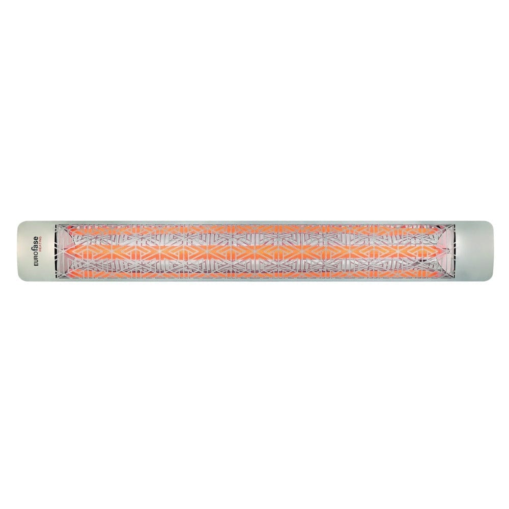 Eurofase 3000W 61-Inch Single Element Electric Heater with Mason Decor Plate in Stainless Steel - angle view
