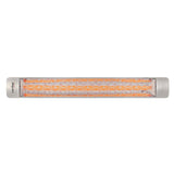 Eurofase 3000W 61-Inch Single Element Electric Heater with Astra Decor Plate in Stainless Steel - angle view