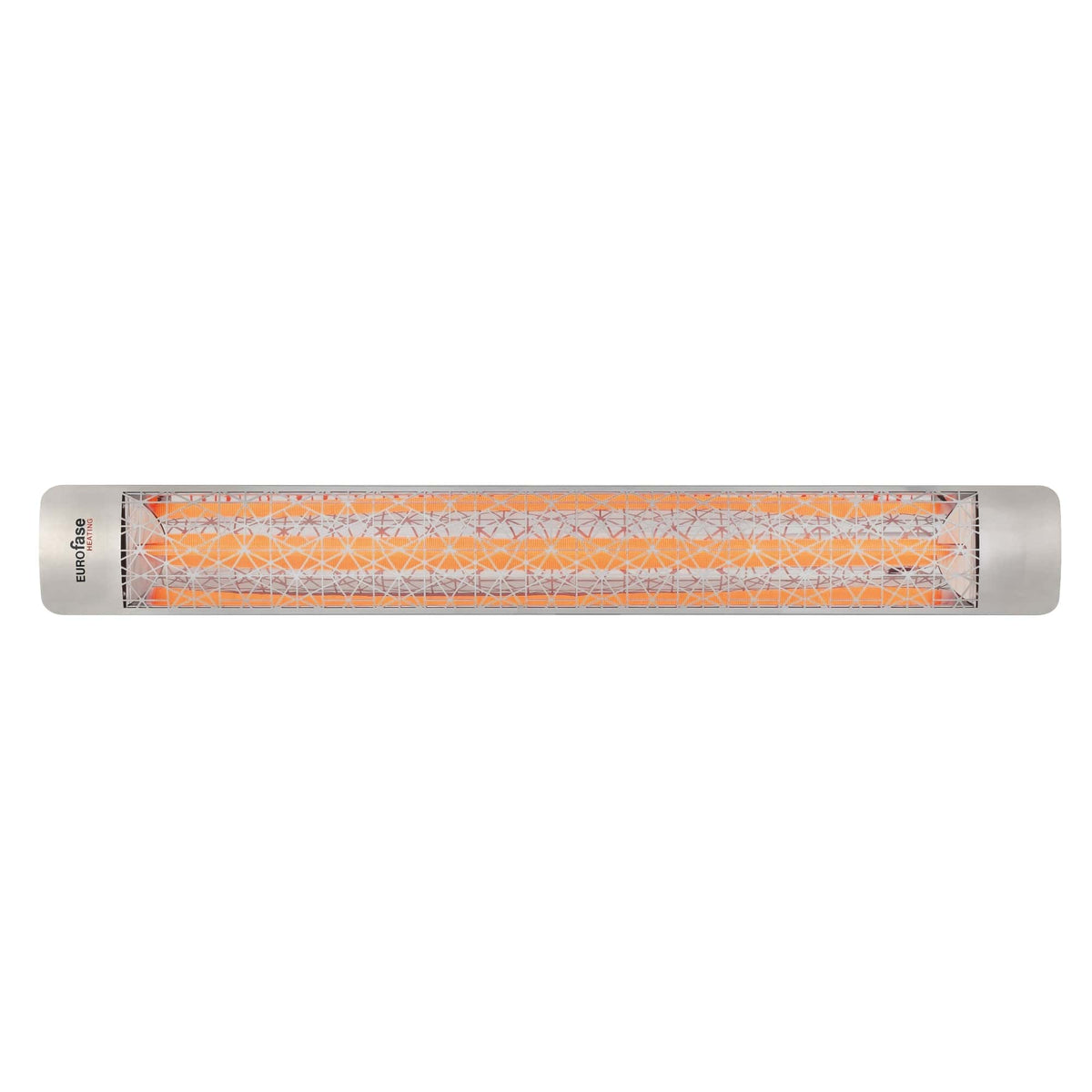 Eurofase 3000W 61-Inch Single Element Electric Heater with Astra Decor Plate in Stainless Steel - angle view