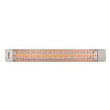 Eurofase 3000W 61-Inch Single Element Electric Heater with Brix Decor Plate in Stainless Steel - angle view