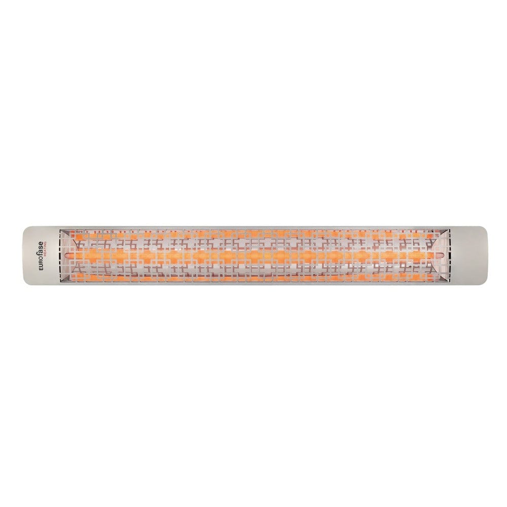 Eurofase 3000W 61-Inch Single Element Electric Heater with Brix Decor Plate in Stainless Steel - angle view