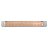 Eurofase 3000W 61-Inch Single Element Electric Heater with Stella Decor Plate in Stainless Steel - angle view