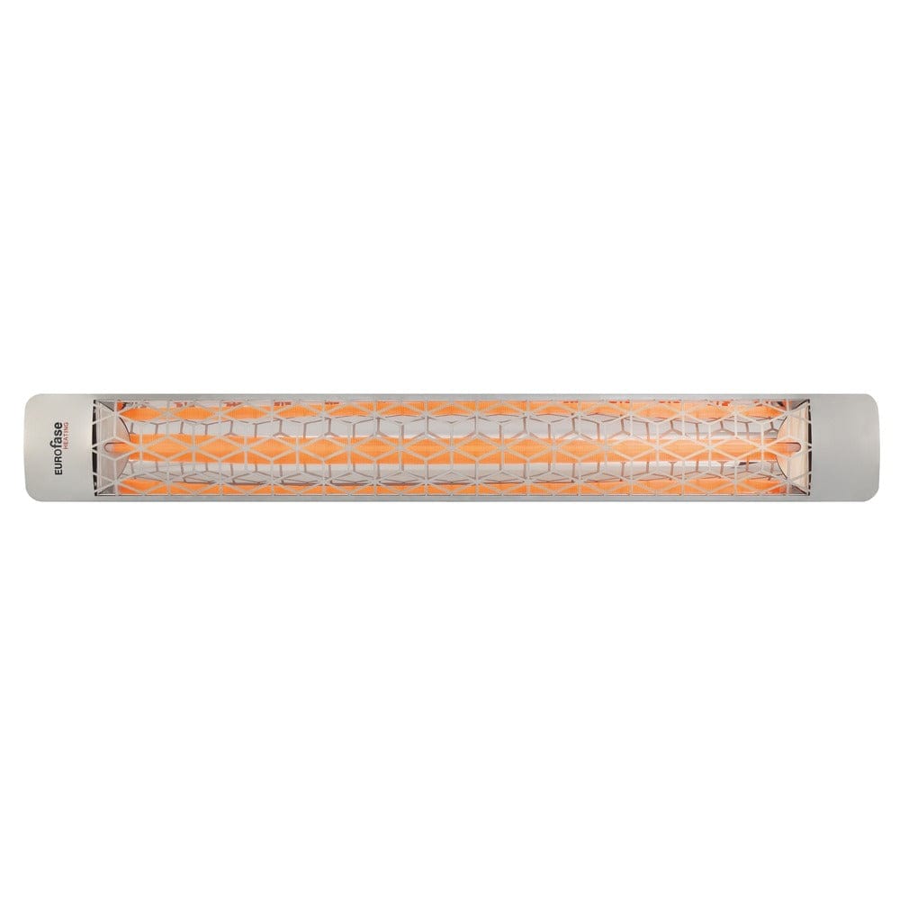 Eurofase 3000W 61-Inch Single Element Electric Heater with Stella Decor Plate in Stainless Steel - angle view