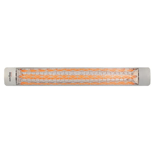 Eurofase 3000W 61-Inch Single Element Electric Heater with Stella Decor Plate in Stainless Steel - angle view