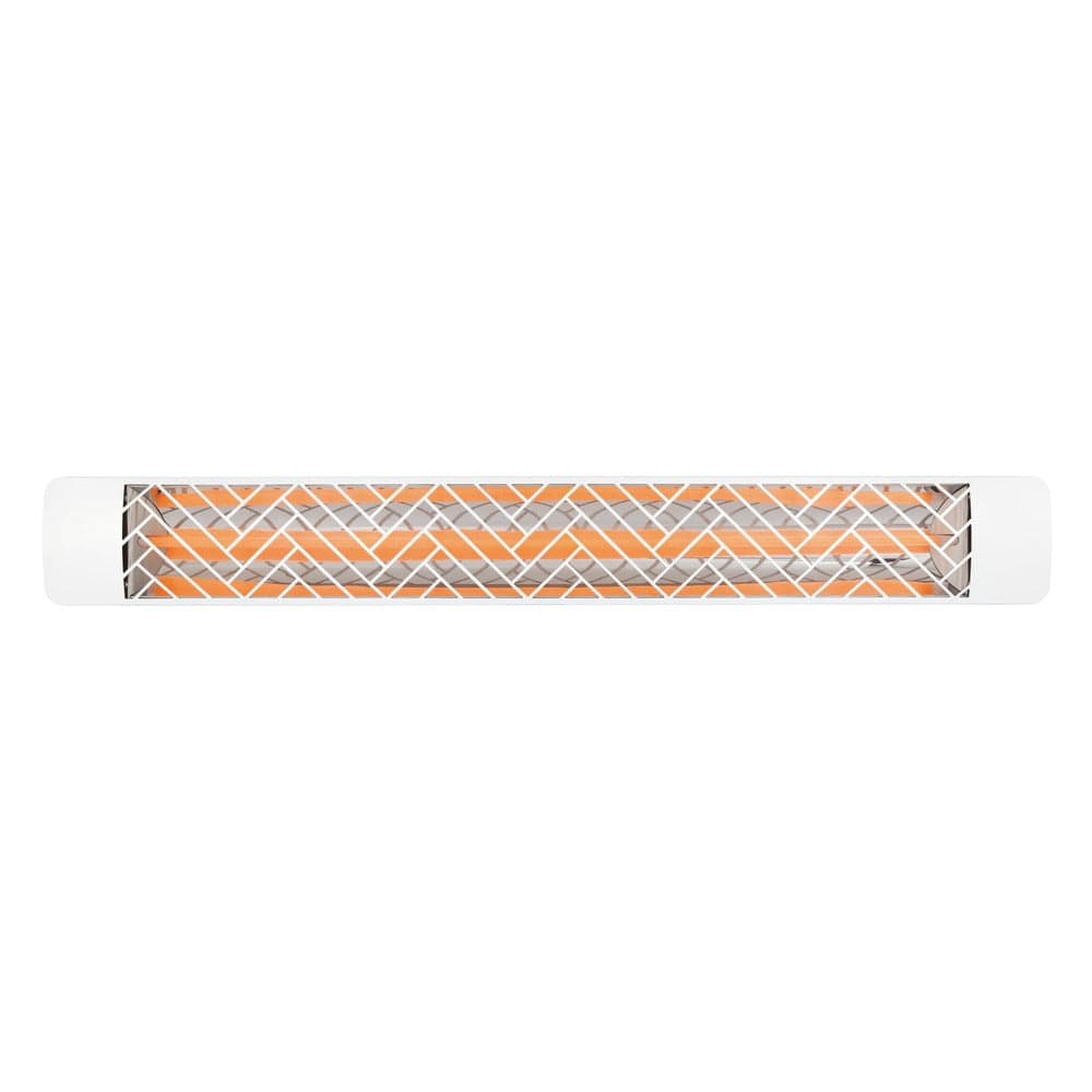 Eurofase 3000W 61-Inch Single Element Electric Heater with Chevron Decor Plate in White - angle view