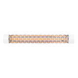 Eurofase 3000W 61-Inch Single Element Electric Heater with Clover Decor Plate in White - angle view