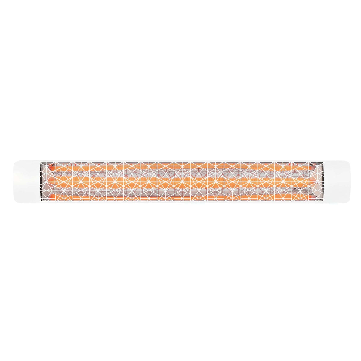 Eurofase 3000W 61-Inch Single Element Electric Heater with Astra Decor Plate in White - angle view