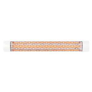Eurofase 3000W 61-Inch Single Element Electric Heater with Astra Decor Plate in White - angle view