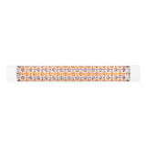 Eurofase 3000W 61-Inch Single Element Electric Heater with Brix Decor Plate in White - angle view