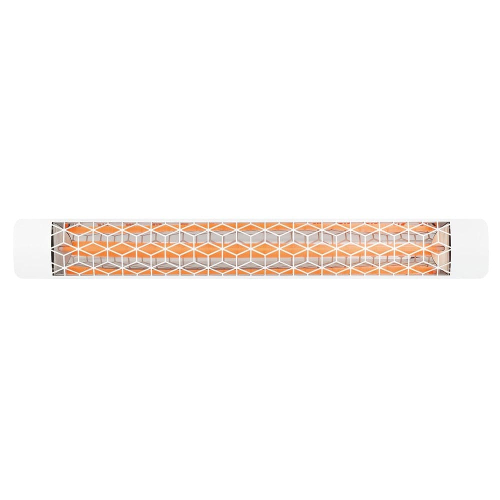 Eurofase 3000W 61-Inch Single Element Electric Heater with Stella Decor Plate in White - angle view