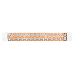 Eurofase 3000W 61-Inch Single Element Electric Heater with Stella Decor Plate in White - angle view