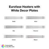 White decor plates for 61-inch eurofase heaters - alternate view